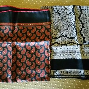 ☆2 SILK POCKET SQUARES☆